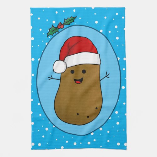 Happy Christmas Potato  Kitchen Towel