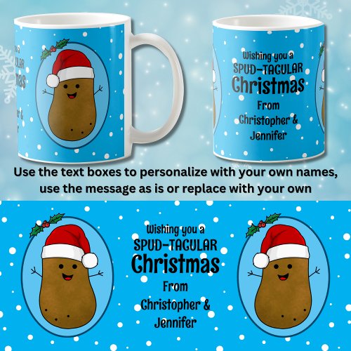Happy Christmas Potato Personalized Coffee Mug
