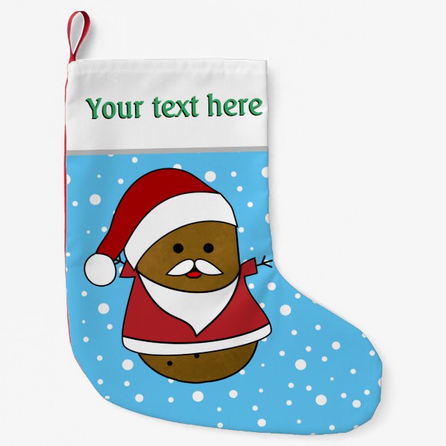 Happy Christmas Potato Personalized Small Christmas Stocking (Front)
