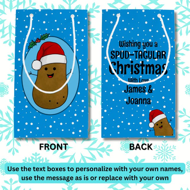 Happy Christmas Potato Personalized Small Gift Bag (Creator Uploaded)