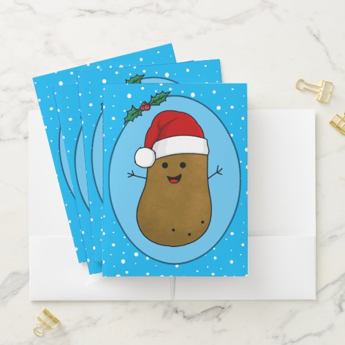 Happy Christmas Potato  Pocket Folder