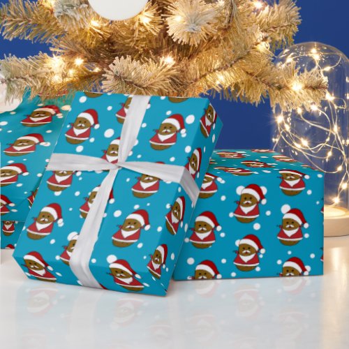 Happy Christmas Potato Wrapping Paper
