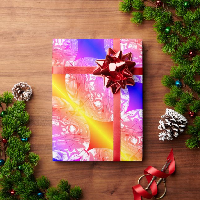 Happy Christmas pretty bubbles Wrapping Paper (Holiday Gift)