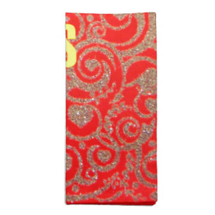 Happy Christmas Red and Gold Collection Napkin
