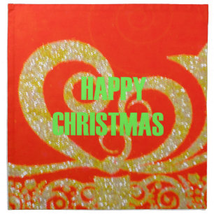 Happy Christmas Red and Gold Collection. Napkin