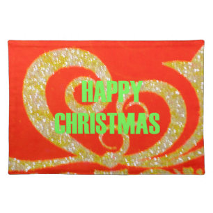 Happy Christmas Red and Gold Collection. Placemat