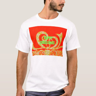 Happy Christmas Red and Gold T-Shirt