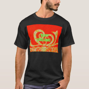 Happy Christmas Red and Gold T-Shirt