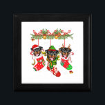 Happy Christmas Rottweiler Dog Xmas Light Santa Gift Box<br><div class="desc">Make this jewelry box a special gift,  good ideal as a birthday,  anniversary,  Valentine's Day,  Mother’s Day,  Thanksgiving Day gift,  and let it be a sweet witness of your love that will accompany your beloved ones every day.</div>