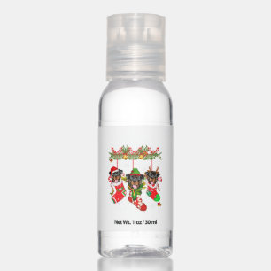 Happy Christmas Rottweiler Dog Xmas Light Santa Hand Sanitizer