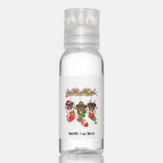 Happy Christmas Rottweiler Dog Xmas Light Santa Hand Sanitizer
