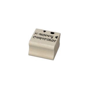 Happy Christmas Rubber Stamp