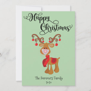 Happy Christmas Rudolph 2020 Covid Holiday Card