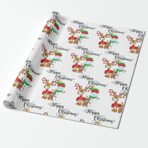 Happy Christmas Rudolph 2020 Covid Snowman Wrapping Paper