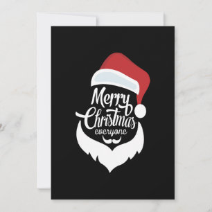 Happy Christmas Santa Claus Say Merry Christmas Thank You Card