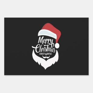 Happy Christmas   Santa Claus Say Merry Christmas Wrapping Paper Sheets