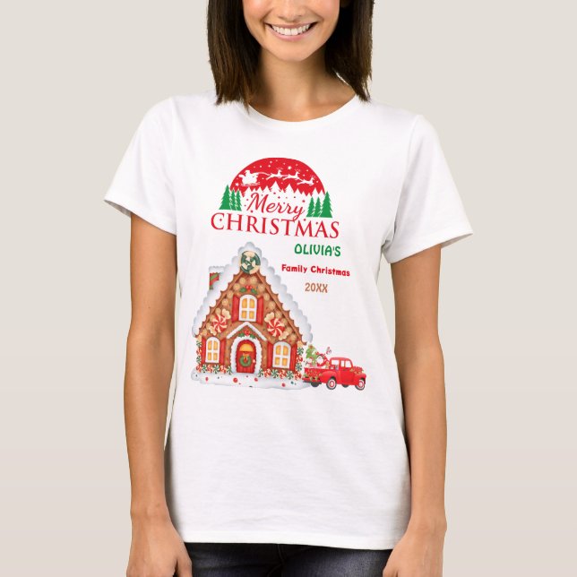Happy Christmas | Santa Claus Say  Personalized  T-Shirt (Front)