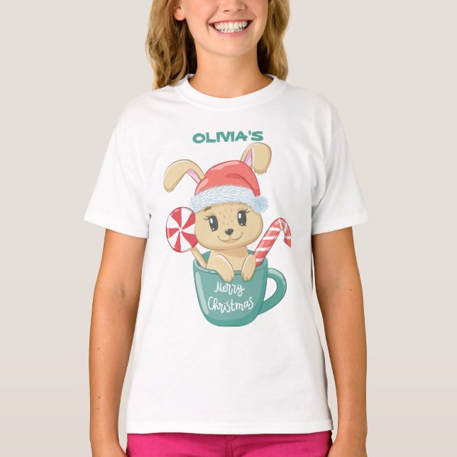 Happy Christmas | Santa Claus Say  Personalized  T-Shirt (Front)