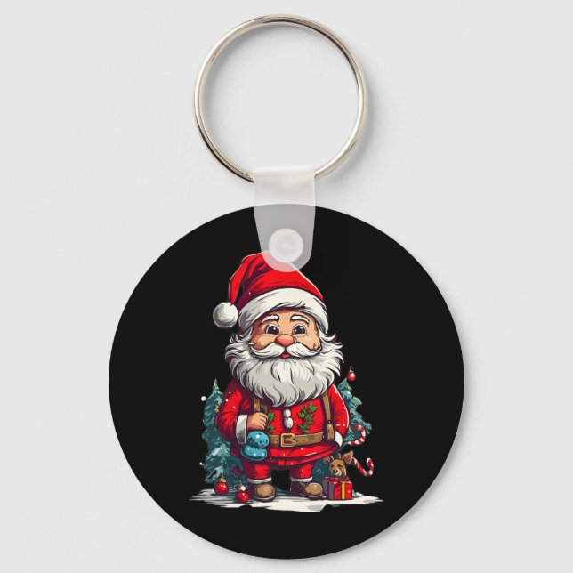 Happy Christmas Santa For Boys Girls1  Keychain (Front)