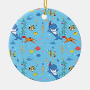 Happy Christmas Shark Ceramic Ornament