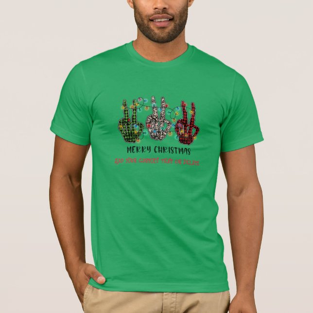 Happy Christmas Skeleton Spooky Vibes Xmas T-Shirt (Front)