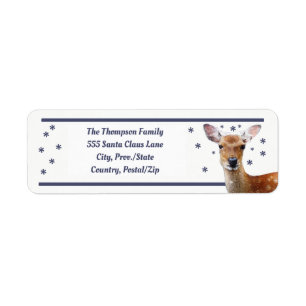 Happy Christmas - Snow Deer Label