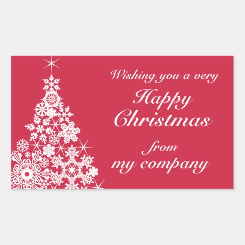 Happy Christmas snowflake tree gift labels