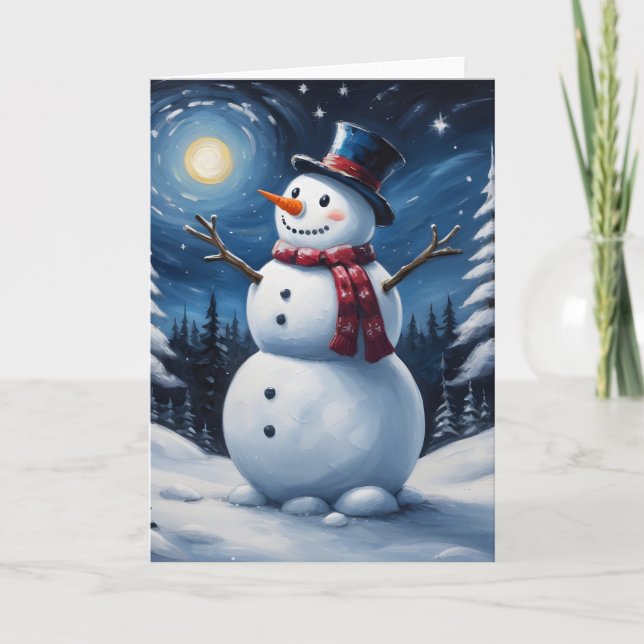 Happy christmas snowman card (Front)