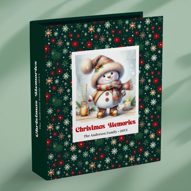Happy Christmas snowman scrapbook ring binder  (Happy Christmas snowman scrapbook ring binder custom

)