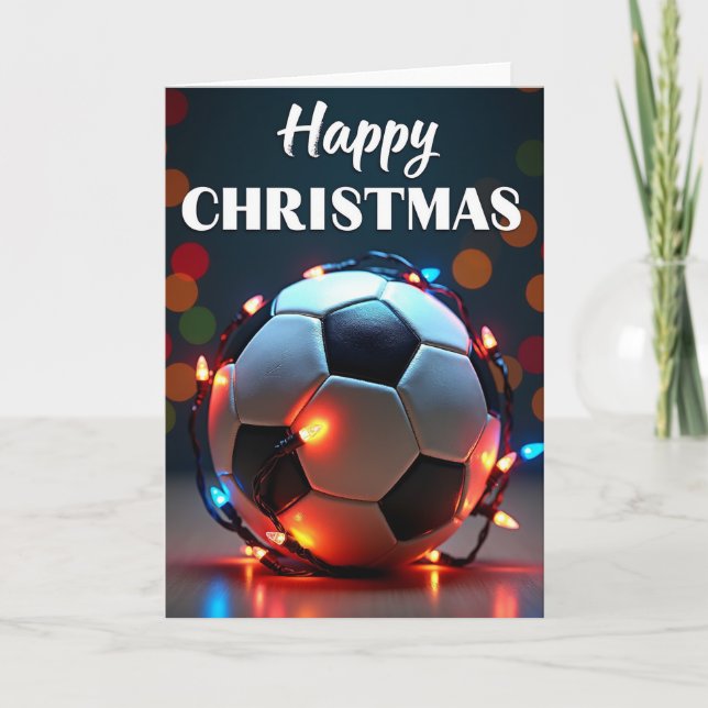 Happy Christmas Soccer Card (Front)
