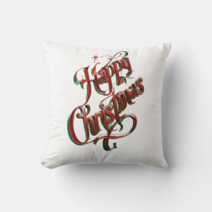 Happy Christmas Throw Pillow