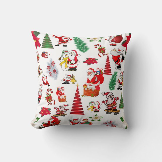 Happy Christmas  Throw Pillow (Front)