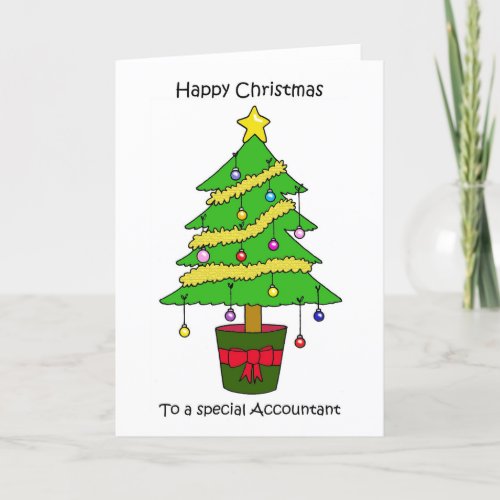 Happy Christmas to Accountant Holiday Card