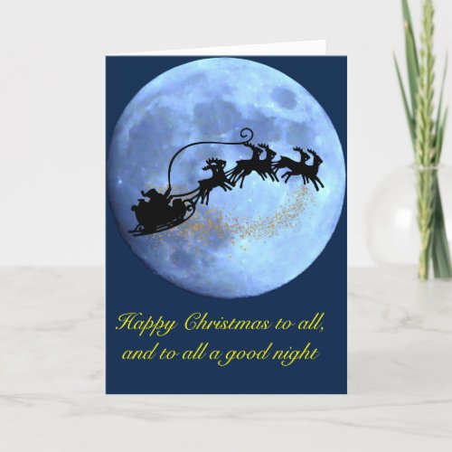 Happy Christmas to all and to all a good night Thank You Card