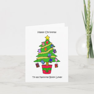 Happy Christmas to Book Lover Card