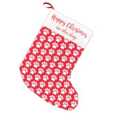 Airline Pilot Red and White Airplane Patterned Small Christmas Stocking