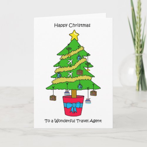 Happy Christmas to Travel Agent Card
