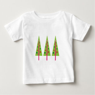 Happy Christmas Trees Baby T-Shirt