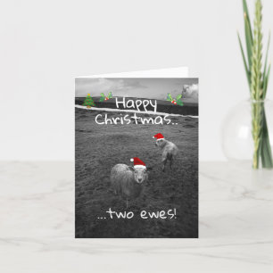Happy Christmas Two Ewes Holiday Card