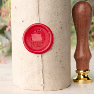 Happy Christmas UK British Cake Slice Festive Wax Seal Stamp