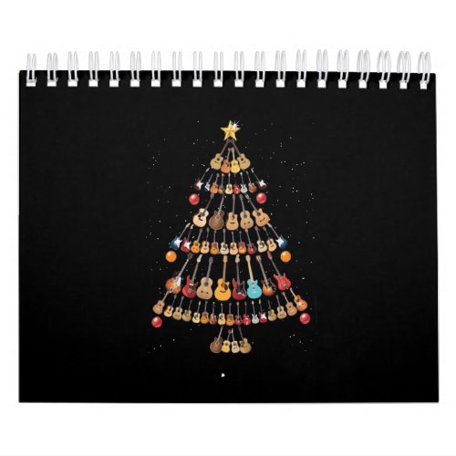 Happy ChristmasUkulele Instrument Christmas Tree Calendar