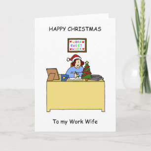 Happy Christmas Work Wife Holiday Card