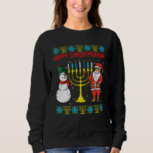 Happy Christmukkah Christmas Ugly Hanukkah Pajamas Sweatshirt