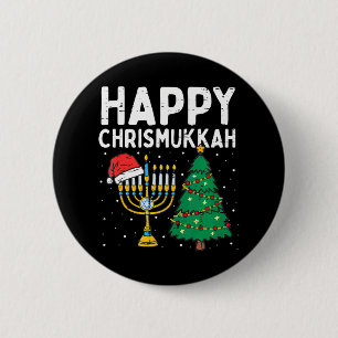 Happy Christmukkah Jewish Jew Christmas Hanukkah Button