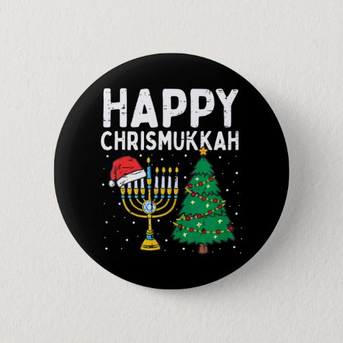 Happy Christmukkah Jewish Jew Christmas Hanukkah Button