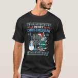 happy christmukkah menorah ugly hanukkah chanukah T-Shirt<br><div class="desc">happy christmukkah menorah ugly hanukkah chanukah</div>