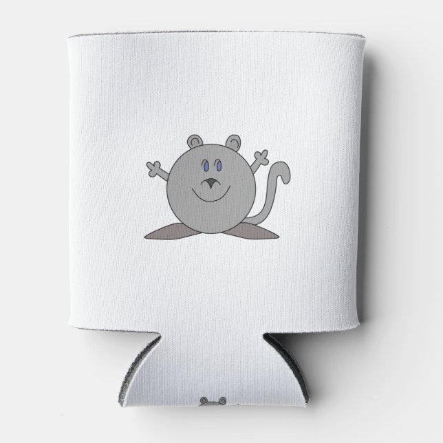 Happy Chubby Mouse Can Cooler (Front)