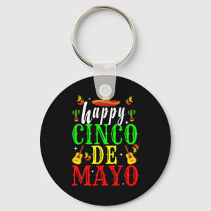 Happy cinco de mayo fiesta mexican party 5 de mayo keychain