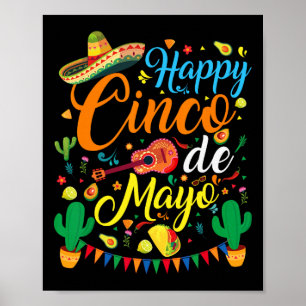 Happy Cinco De Mayo Fiesta Mexican Party 5 De Mayo Poster