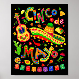 Happy cinco de mayo fiesta mexican party 5 de mayo poster